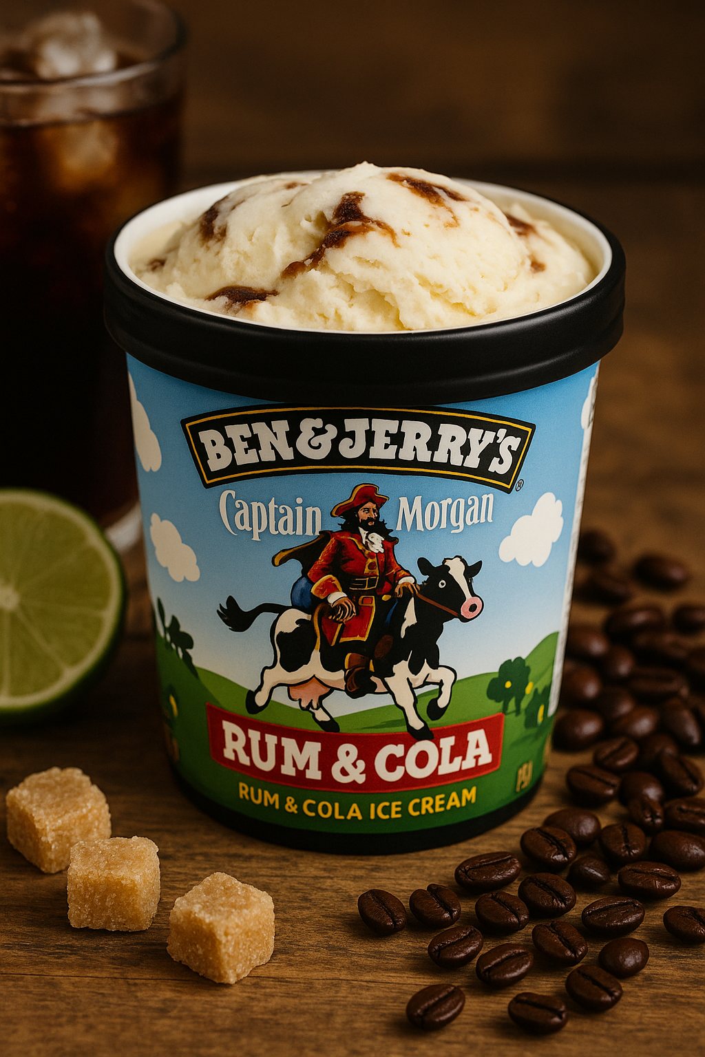 Rum and cola flavour tub