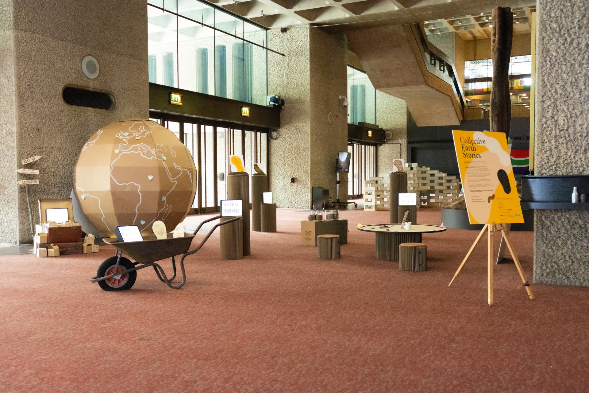 The exhibition in the Barbican foyer