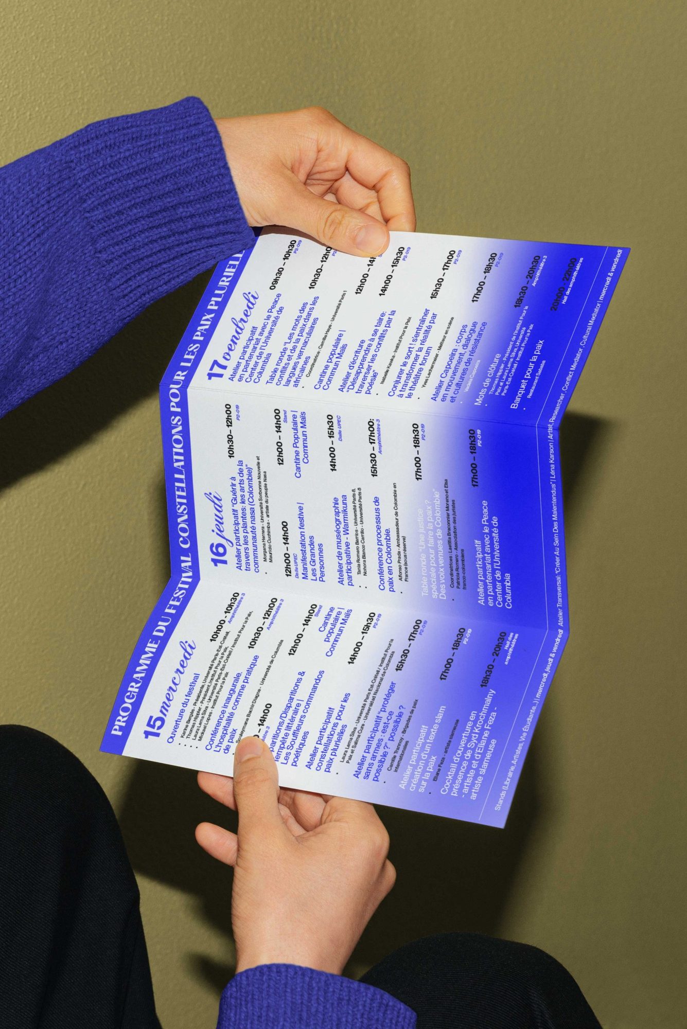 Folded festival programme