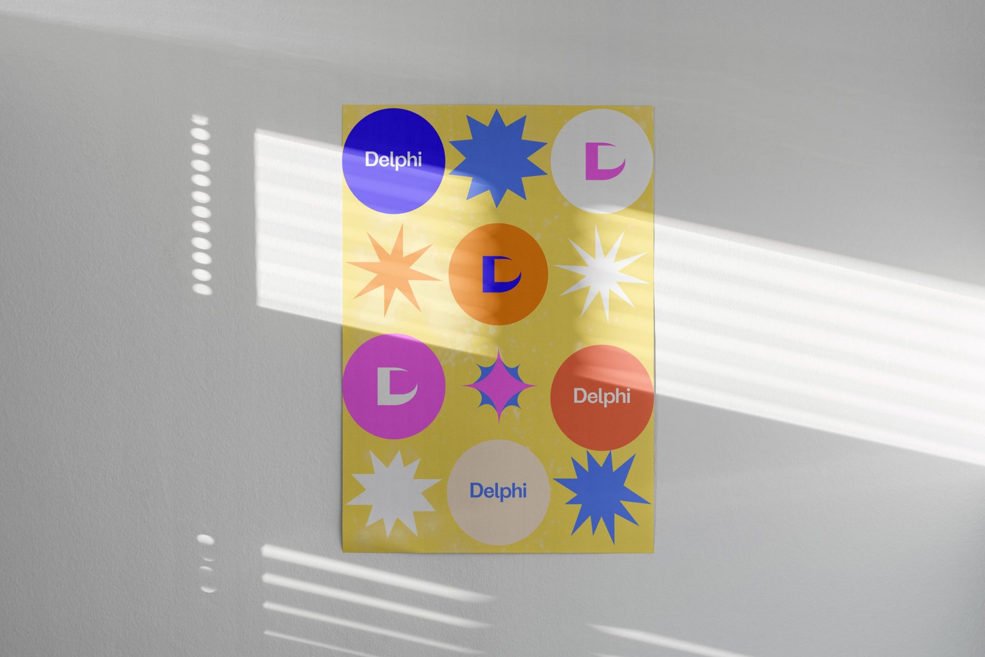 Poster of Delphi stickers and star shapes