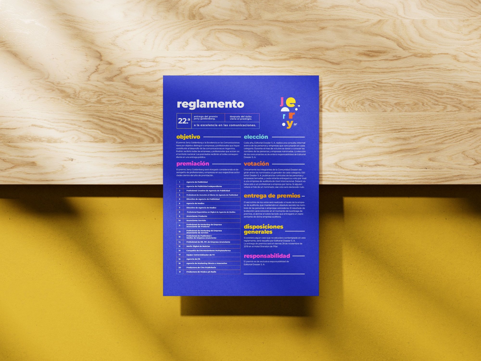Award rules sheet