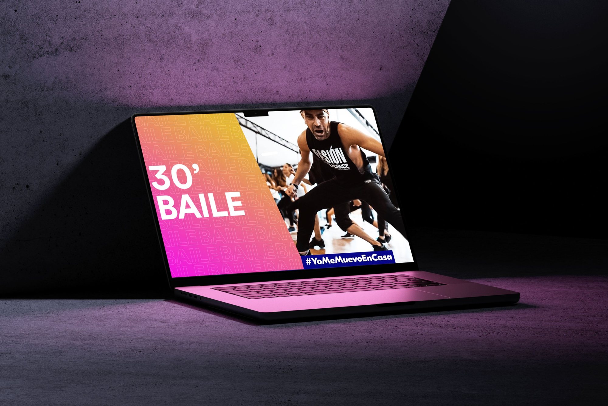 30 minute dance class cover on a laptop